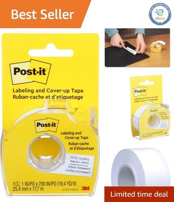 Post-it Labeling & Cover-Up Tape - 1 in x 700 in, Perfect for Mistake Correction