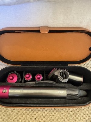 dyson airwrap complete long ceramic pink With All Attachments And Leather Box