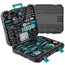 Home Repair Tool Kit 198PCS General Home/Auto Repair General Mechanic Tools Set