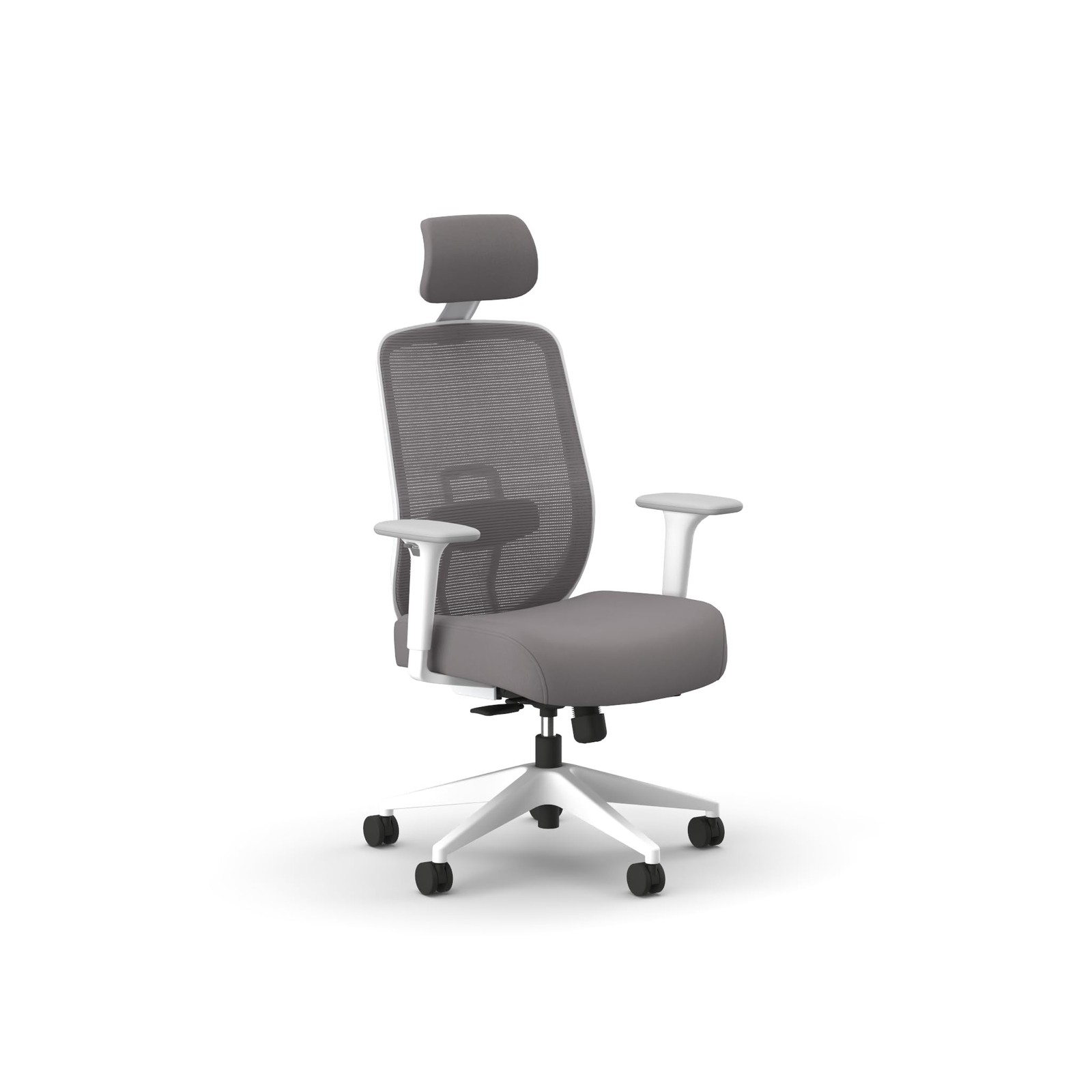 With Headrest, Arms, Foam Cushion Seat, Mid Bac...