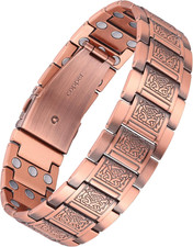 Copper Bracelet for Men 3X Strength,Magnetic Therapy Bracelet Copper Jewelry wit