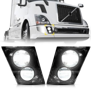 Led Fog Lights lamps Pair Set Compatible with Volvo VNL VN Truck 1997-2015 Pa...