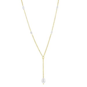 Authentic Sterling Silver, FWP Lariat Necklace - Gold Plated