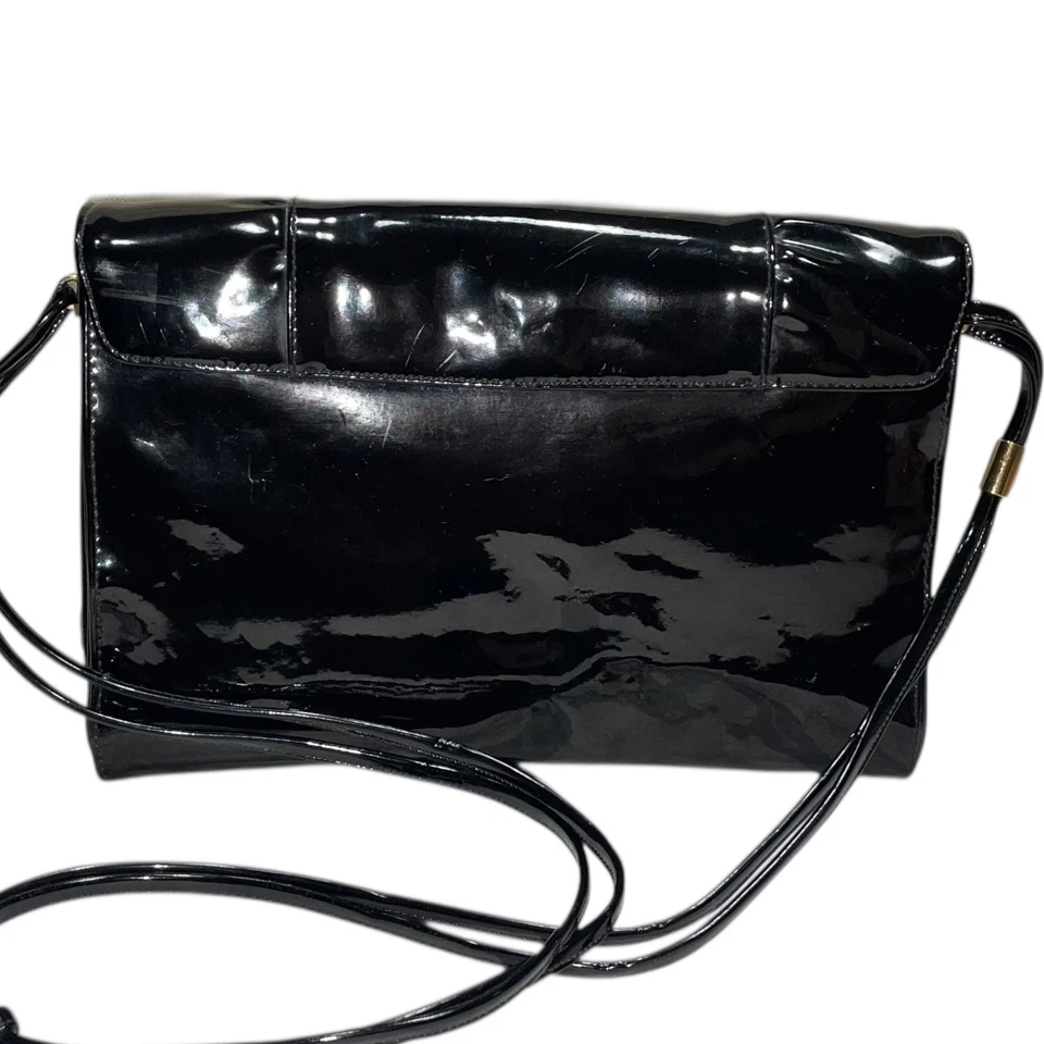 KORET Korettalak Black Man Made Patent Leather Shoulder Bag - Image 2 of 4
