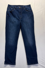 Venus Jeans Womens 12 Blue Denim Cotton Dark Wash Straight Leg Everyday Wear