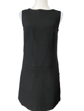Ann Taylor Loft Dress Womens 0 Sleeveless Sheath Exposed Zip Career Pockets