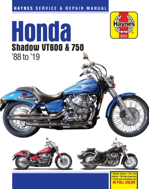 Honda Shadow VT600 & 750 (88-19) by Haynes Publishing (Paperback Book)
