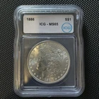 1886 ICG MS65 MORGAN SILVER DOLLAR BEAUTIFUL COIN