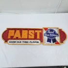 Vintage Pabst Blue Ribbon Good Old-Time Flavor Large Lighted Hanging Beer Sign