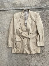 Vintage Pierre Cardin Beige Double-Breasted Tailored Suit Jacket 41" Chest