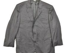Jos. A. Bank Signature Gold Blazer 46L Wool Charcoal Pinstripe 2-Button Jacket