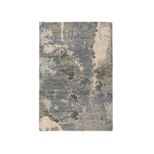 4' x 6' Nevada Gray Galaxy Design 100% Wool Hand Knotted Oriental Rug R78459