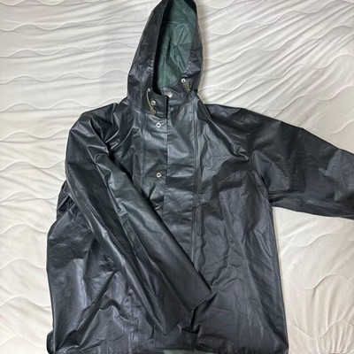Helly Hansen P-363 Waterproof Jacket Men M Black Green Interior