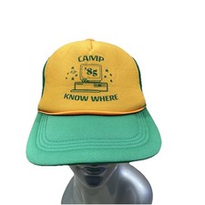 Stranger Things Camp Know Where Green Trucker Hat SnapBack