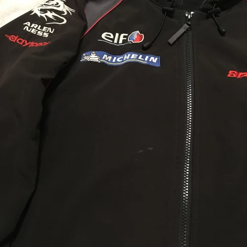 Speer Racing elf Arlen Ness RARE mens Black Motorsport Softshell Jacket size L image 11