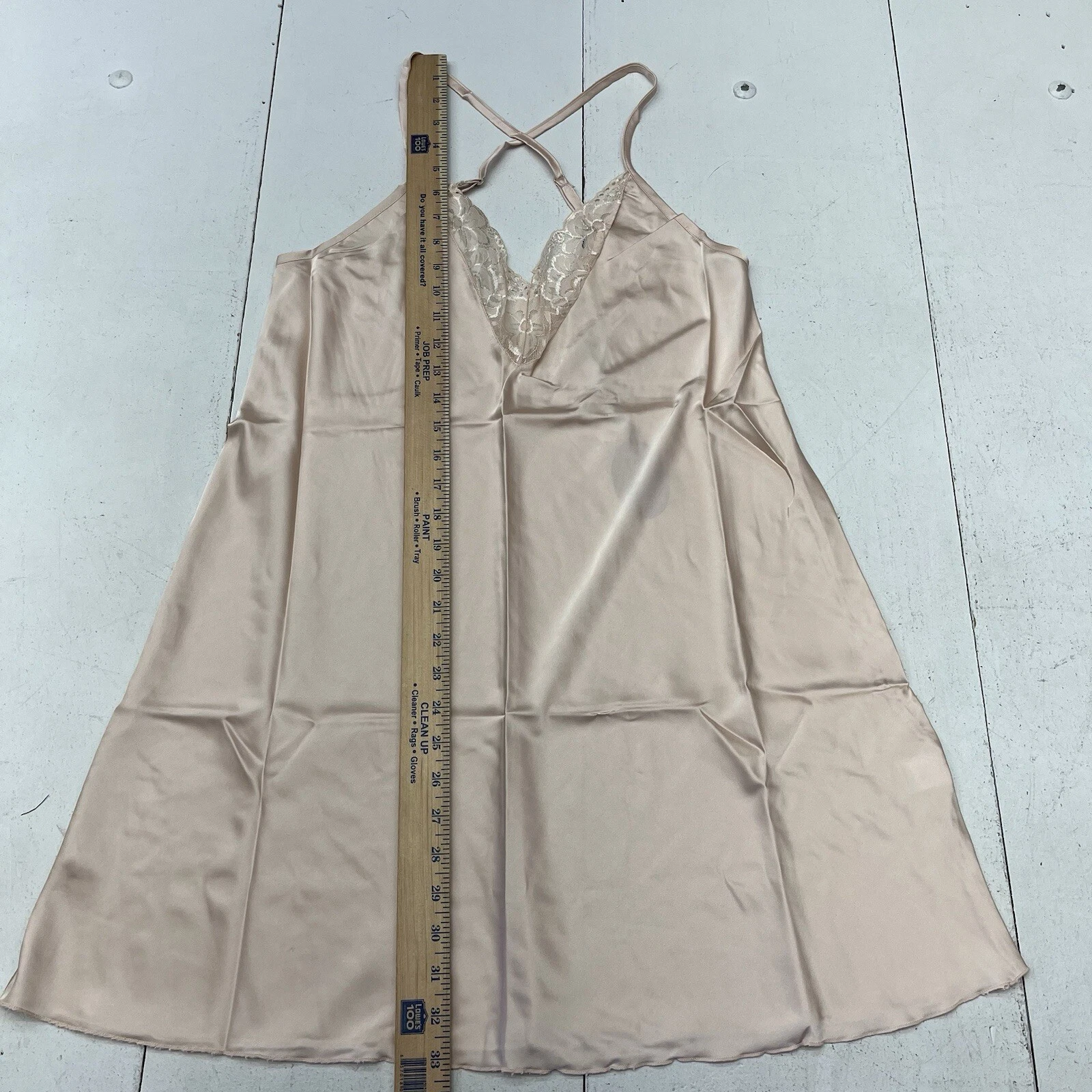 OFF WHITE Abito Avid Love Champagne Tan Lingerie Raso Mini Intimi Donna Taglia Large