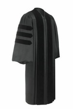 Deluxe Doctorate Doctoral Graduation Gown - High-Quality Robe