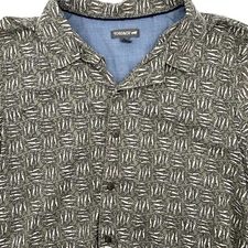 Toad&Co Men's Short Sleeve Button Up Medium Fish Fishing AOP Multicolor