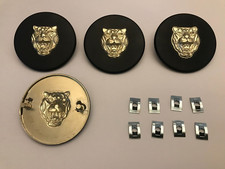 JAGUAR XJ6 XJC XJ12 NUOVO COPRIMOZZO MEDAGLIONE + CLIP X 4 MADE IN ENGLAND
