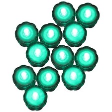 12 Pk Turquoise Submersible Waterproof Underwater Battery LED Tea Light Wedding