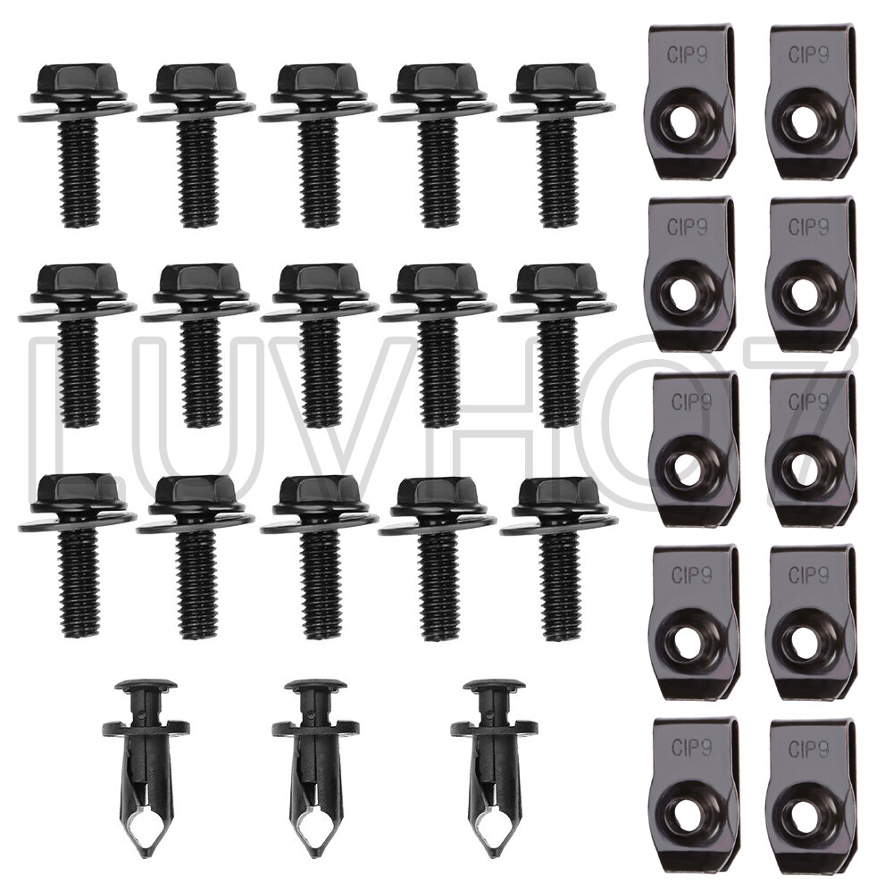 Splash Shield Guard Bumper Hardware Kit Bolt Screw Clip Nut for Nissan 370Z 350Z