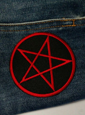 PENTAGRAM Patch Pentacle Embroidered Iron/Sew USA Seller Signs Symbols Wicca