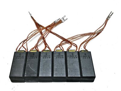 Mersen Waffer Carbon DC Electric Motor Brush C2592-X1 [Lot of 6] NOS