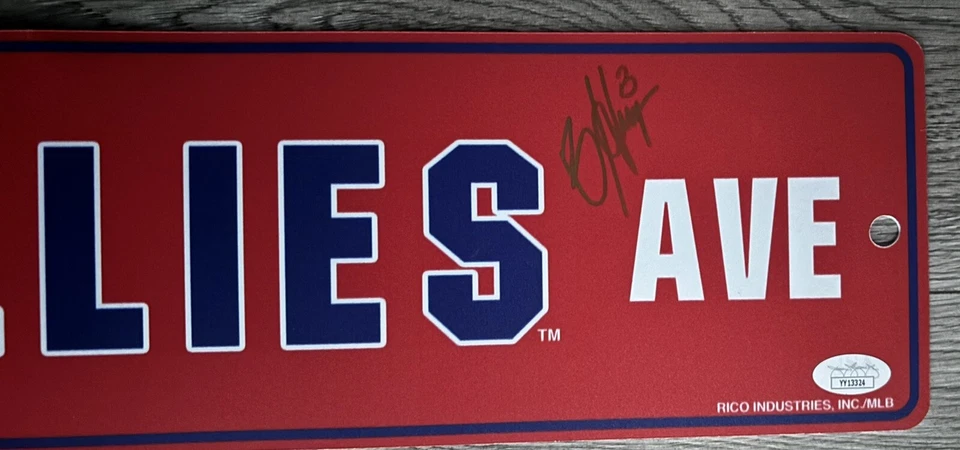 RARE!!!! Bryce Harper Signed Phillies Street Sign JSA CERTIFICATION - Image 4 of 4