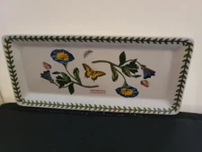 Portmeirion-Ceramic Sandwich Tray, Trailing Bindweed/Rectangular 11.75"/NIB/ExC