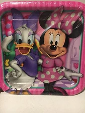 Disney Minnie Mouse Hallmark Square Dinner Plates 8pcs Party Supplies