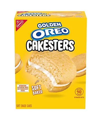   New Nabisco Oreo Cakesters Golden Sweet Soft Baked Snack Cakes Box 10.1 oz