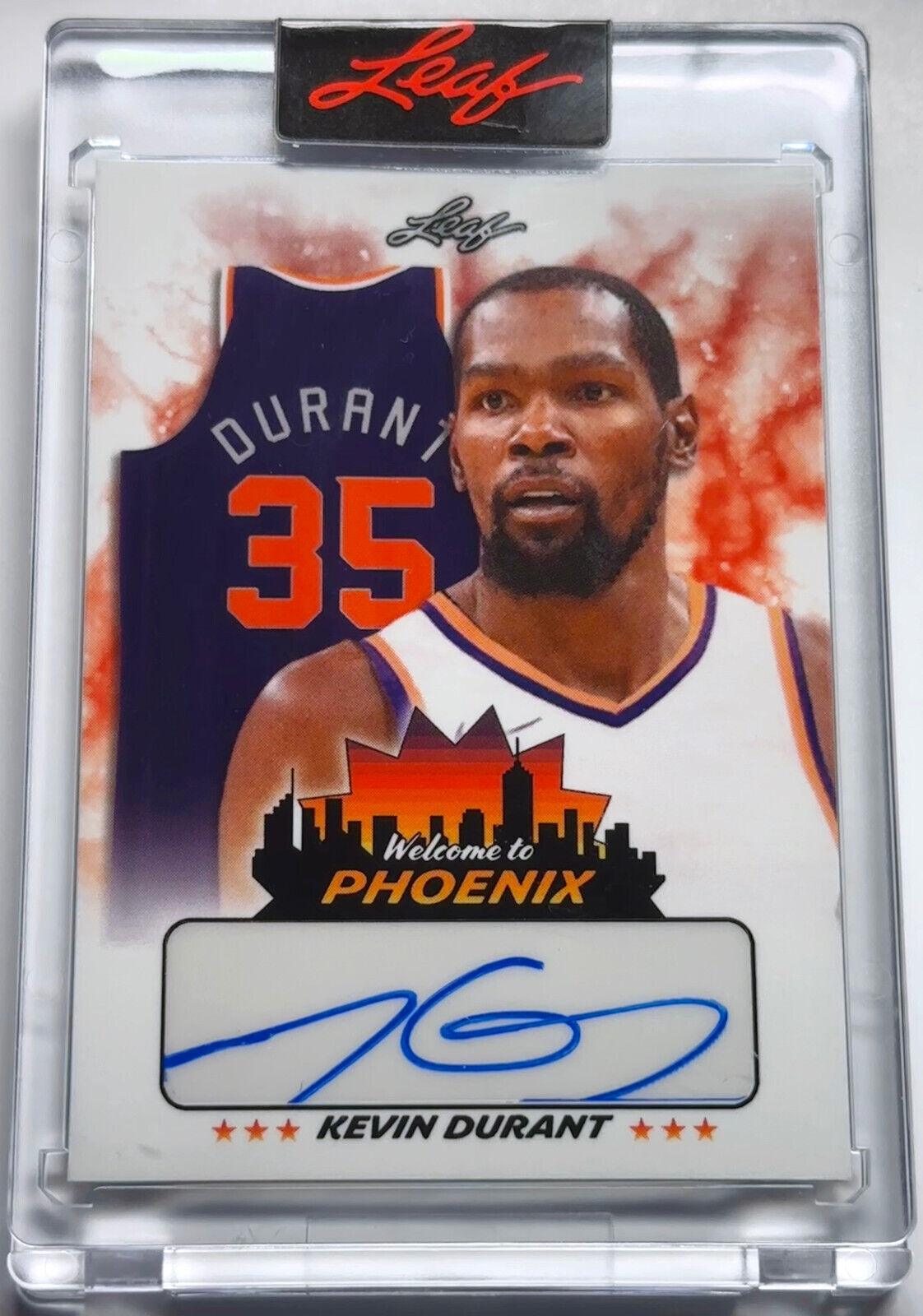 Kevin Durant Phoenix Suns Autographed 16 x 20 Layup Versus