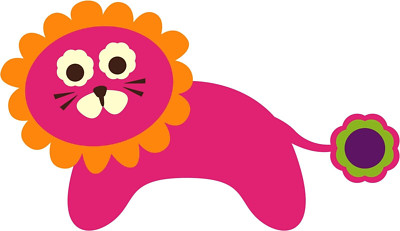 Pink Lion Sticker Decal