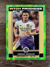 Cesar Araujo #79 2023 Topps Chrome MLS Neon Green Lava /99 Pitch Prodigies RC