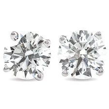 1.25Ct Round Brilliant Cut Natural Diamond Stud Earrings in 14K Gold Classic