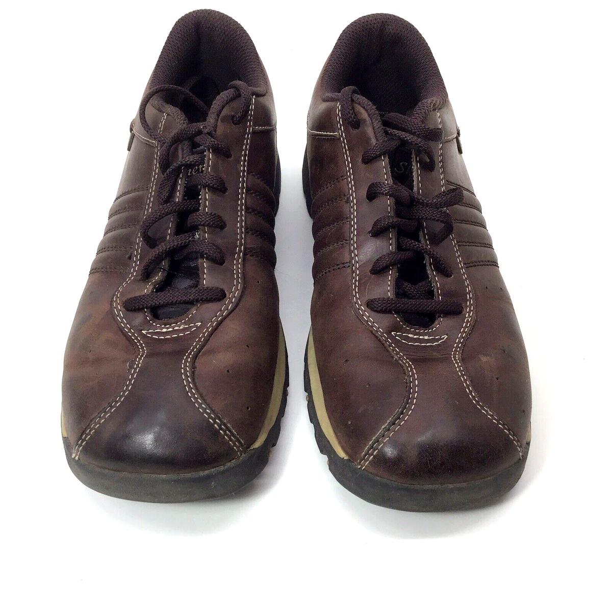 I様 チークOX 24 Skechers Oxford Comfort Shoes Women's Size 7.5 Brown Leather