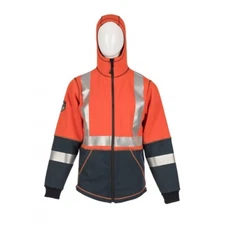 DragonWear FR Non-ANSI Hi Vis Orange/Navy Elements Jacket 2XL-TALL DFML135