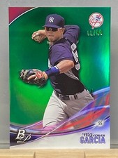 1-2016 Bowman Platinum Green Refractor /99 Wilkerman Garcia Yankees 0571