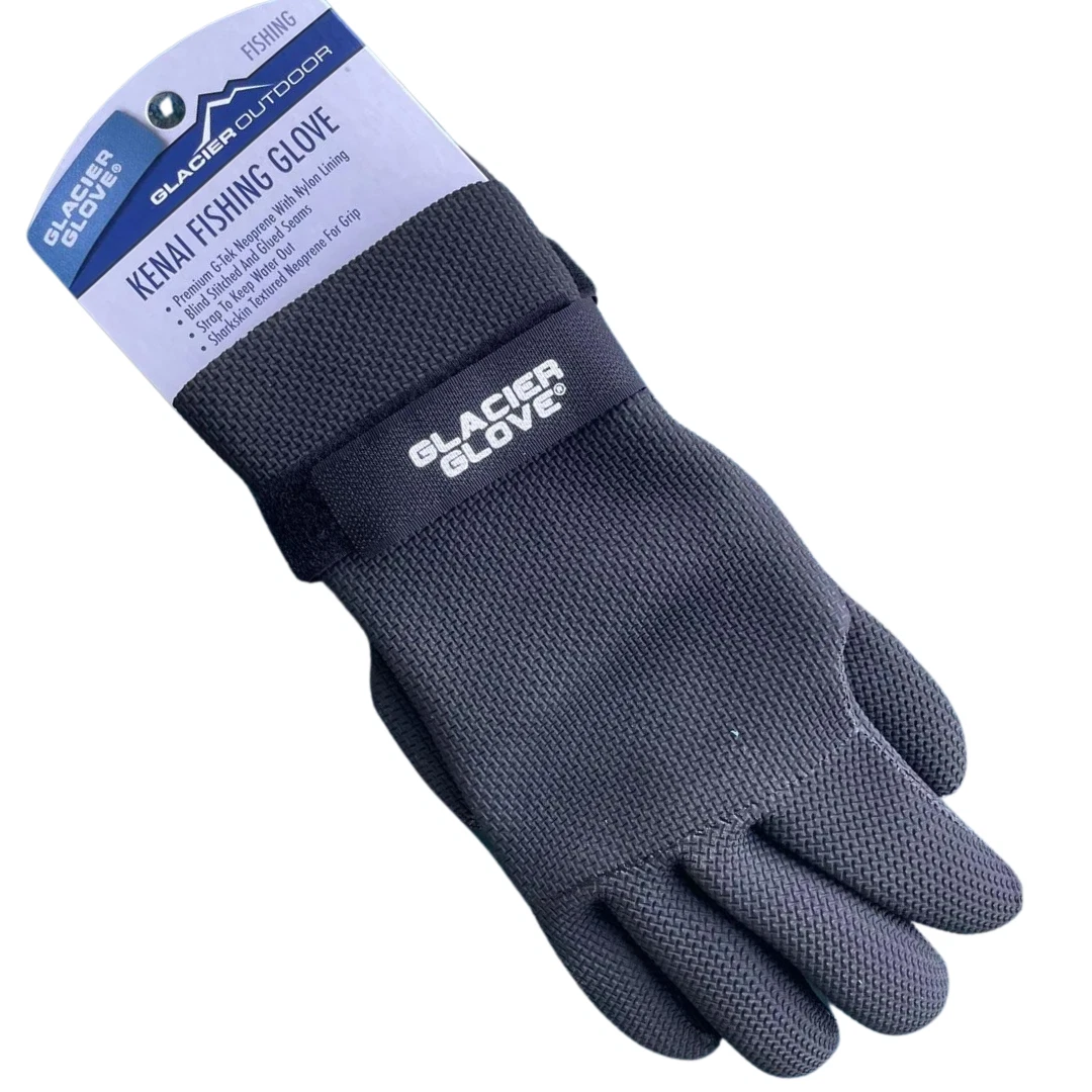 Glacier Glove Kenai Waterproof Gloves - Black Sharkskin Texture for Grip
Opens in a new window or ta