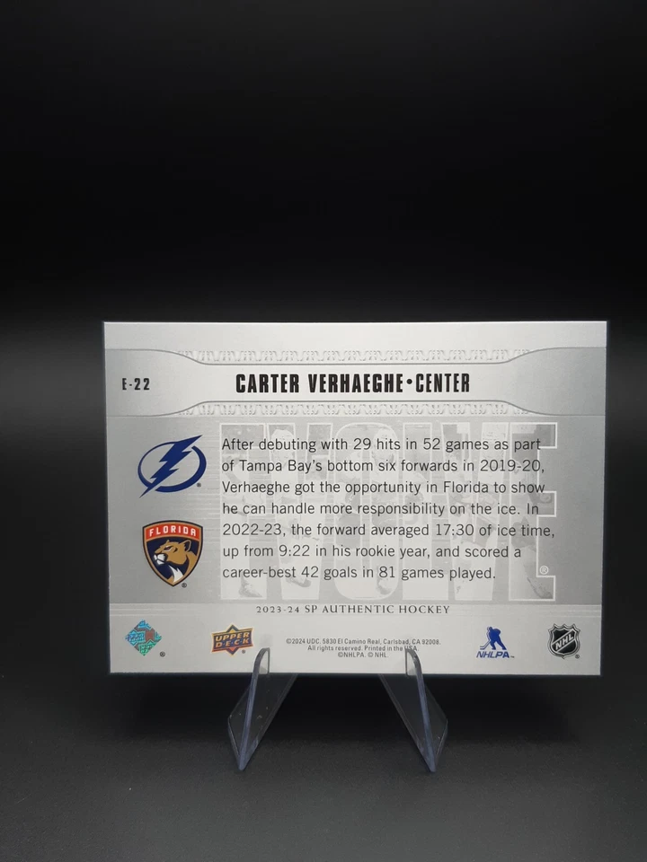2023-24 SP Authentic Evolve Carter Verhaeghe #E-22 - Image 2 of 2