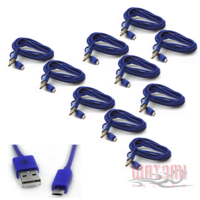 10X 6FT MICRO USB DATA SYNC CHARGER CABLE BLUE NOKIA LUMIA 1020 LG OPTIMUS G G2