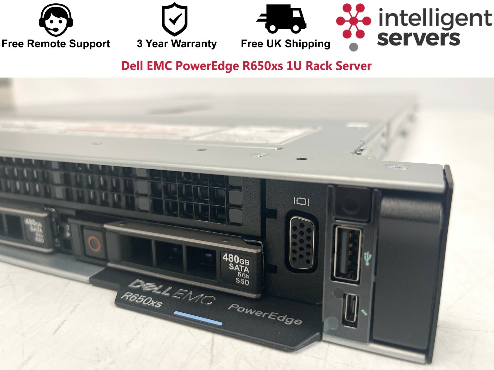 Dell EMC PowerEdge R650xs 2x Silver 4314 512GB H755 8x 3.84TB SSD 1U