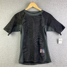 Kids Rash Guard SS Shirt ocean current Beach California Surf Swim Boys Large BWT