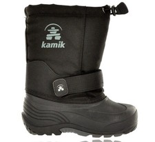 Winter Boots NEW KAMIK Rocket Children's Black Comfort Rated -40 F Youth Size 6