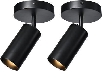 Modern Black Ceiling Light with Adjustable GU10 Spotlights for Any Room