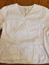 Cherokee Flexible Scrub Top Xl  EUC  White