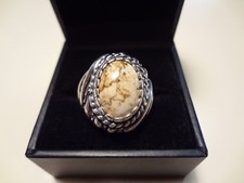  424 CAROLYN POLLACK STERLING SILVER RING-925-BEAUTIFUL STONE-SIZE-8