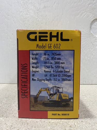 Gehl Model GE 602 Compact Excavator by Die-Cast Promotions 1/25th Scale - NIB - Picture 6 of 7