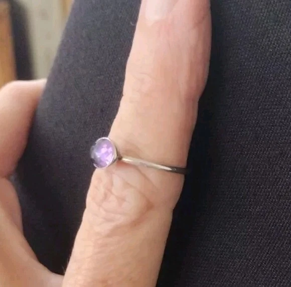 Pandora February Droplet Ring RETIRED size 58 USA-8. 5 - Image 2 of 4