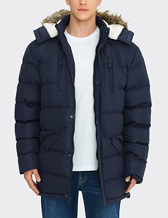 ON WEATHER-JACKET XL ダークグレー NWT $130 SIZE XL Rejork Long Winter Coat Warm Water